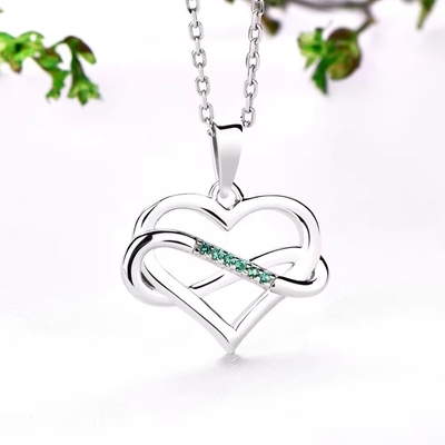 YASVITTI ODM OEM 925 Sterling Silver Sparkling Heart Necklace 5A Zirconia Rhodium Plated Hollow Necklace Подвесные украшения