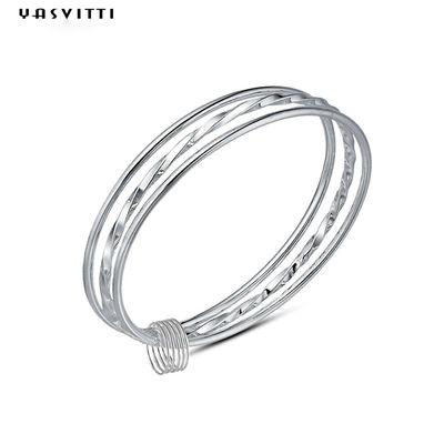 SGS браслета Bangle Boho Кристл родия браслета Кристл серебра 23g круга 5.8cm