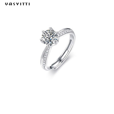 кольца диапазона диаманта женщин Moissanite фестиваля обручального кольца диаманта 2.52g 22.1mm