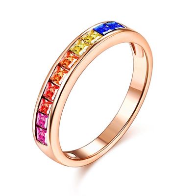 ODM обручальных колец Zirconia кольца 14k 8.3in 0.07oz стерлинговый серебряный Кристл кубический
