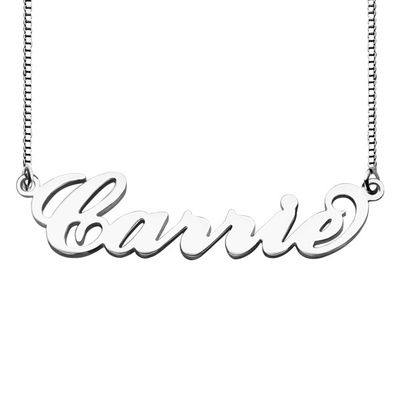 ожерелье имени стиля Carrie золота ожерелиь 18K серебра 0.07oz 55cm цепное изготовленное на заказ