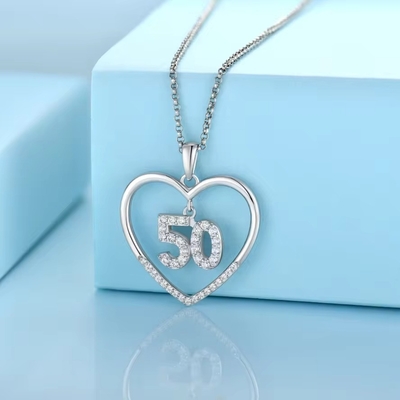 YASVITTI Custom Fashion 925 Sterling Silver Heart Necklace No 50 и 30 Подвесная ожерелье оптом