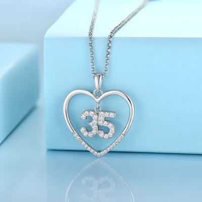 YASVITTI Custom Fashion 925 Sterling Silver Heart Necklace No 50 и 30 Подвесная ожерелье оптом