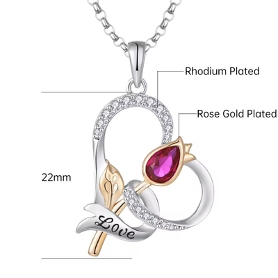 YASVITTI Custom Sterling Silver 925 Heart Rose Flower Necklace Classic Rose Gold Plated Bridesmaid Wholesale Factory (Ясвити на заказ стерлинговая серебряная 925 сердечная розовая цветовая ожерелье классическая розовая золотоваланная подружка невесты оптовая фабрика)