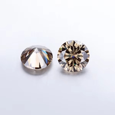 Forever Brilliant Moissanite Бриллиант 1 каратный круглый Бриллиантовая резьба Светлый Шампанский цвет
