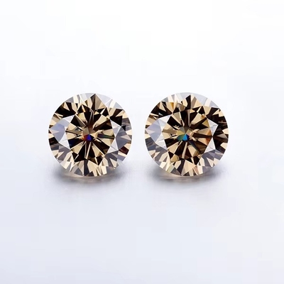Forever Brilliant Moissanite Бриллиант 1 каратный круглый Бриллиантовая резьба Светлый Шампанский цвет