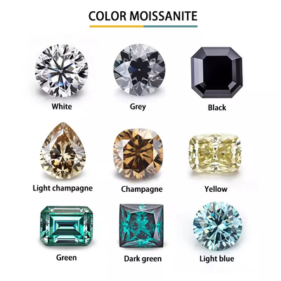 Forever Brilliant Moissanite Бриллиант 1 каратный круглый Бриллиантовая резьба Светлый Шампанский цвет