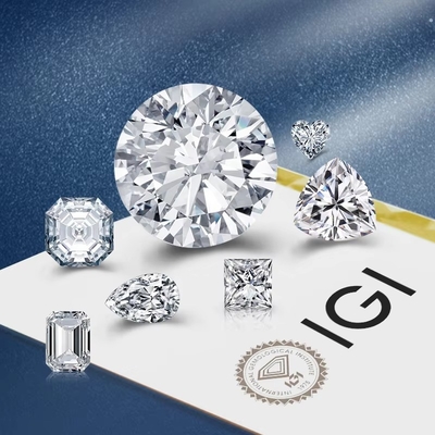 0.5ct 1ct 1.5ct 2ct 3ct Белый свободный мойсанитовый бриллиант HPHT CVD Лабораторный взрослый бриллиант