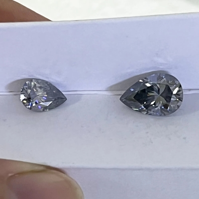 Оптовая торговля 0,5ct 1ct 2ct Серой Моссинат бриллиант Драгоценный камень Серой цвет Овальный груша Срез свободные натуральные моссаниты обручальные кольца