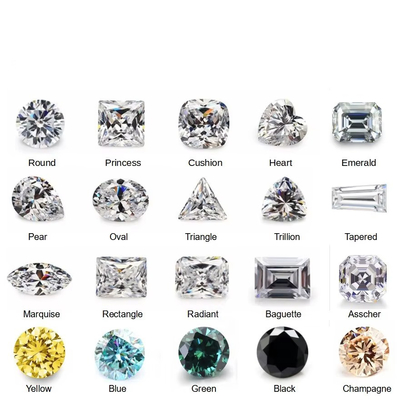 Оптовая торговля 0,5ct 1ct 2ct Серой Моссинат бриллиант Драгоценный камень Серой цвет Овальный груша Срез свободные натуральные моссаниты обручальные кольца