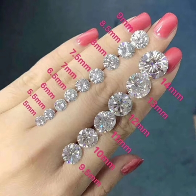 Оптовая продажа моссанита Pass Diamond Test GRA Stones D Color Round Shape Diamond Loose Moissanite Moissanite обручальные серьги из моссанита
