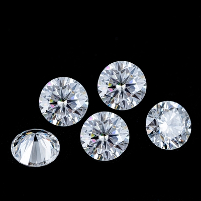 Драгоценный камень форма овальная 2-10ct Белый круглый резкий свободный мойсанит для обручальных колец