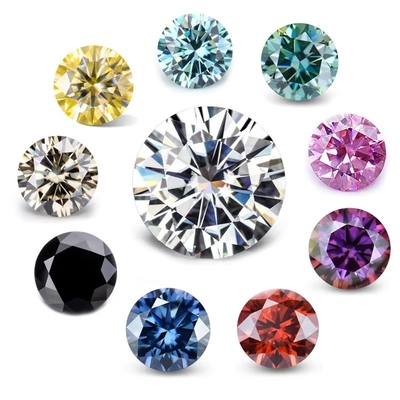 Gem Best Round Cut Dark Green Loose Mossanite Stone For Women's Wedding Bands Оптические спецэффекты Цветовая игра или огонь