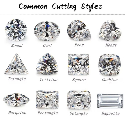 Melee Moissanite Алмаз за карат Круглый рез DEF Малый размер Moissanite VVS1 Лабораторный выращенный Алмаз Драгоценный камень Форма квадратная