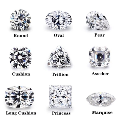 Melee Moissanite Алмаз за карат Круглый рез DEF Малый размер Moissanite VVS1 Лабораторный выращенный Алмаз Драгоценный камень Форма квадратная