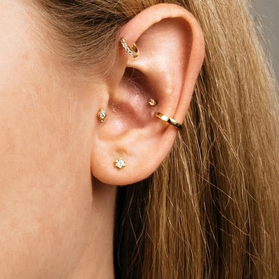 925 Sterling Silver Wholesale Jewelry Minimalist Small 925 Sterling Silver Zircon Stud Earrings Золотопокрытые серьги для женщин