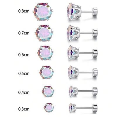 Модные титановые сережки с тонкой иглой из нержавеющей стали круглые 18k позолоченные сережки из циркона