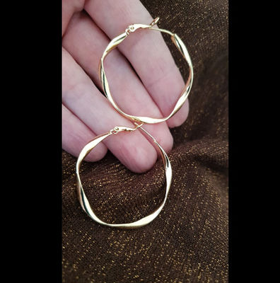 серьги ювелирных изделий золота 18k стерлинговые серебряные