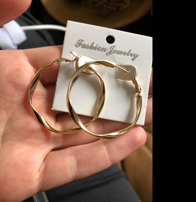 серьги ювелирных изделий золота 18k стерлинговые серебряные