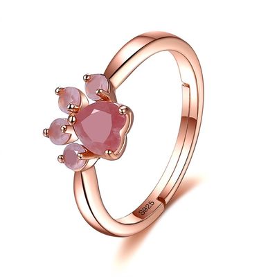 0.9cm кольца когтя кота золота колец 10k ювелирных изделий 2,05 граммов стерлинговые серебряные
