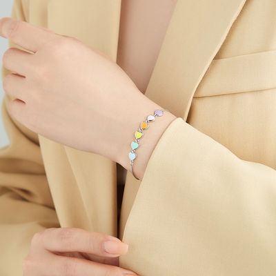 браслет слайдера шарика браслетов 5A CZ слайдера 0.14oz 8.3in стерлинговый серебряный серебряный