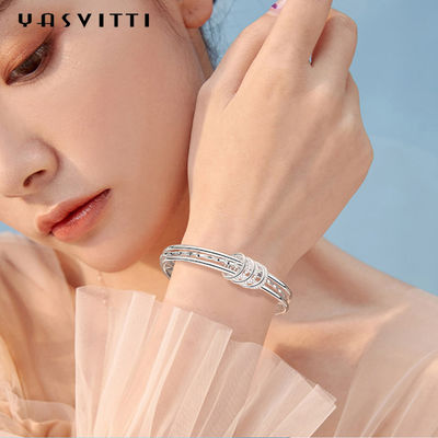 SGS браслета Bangle Boho Кристл родия браслета Кристл серебра 23g круга 5.8cm
