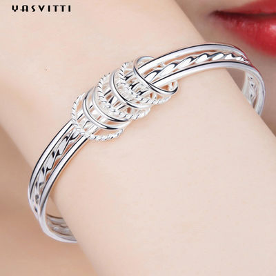 SGS браслета Bangle Boho Кристл родия браслета Кристл серебра 23g круга 5.8cm