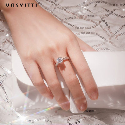 кольца диапазона диаманта женщин Moissanite фестиваля обручального кольца диаманта 2.52g 22.1mm