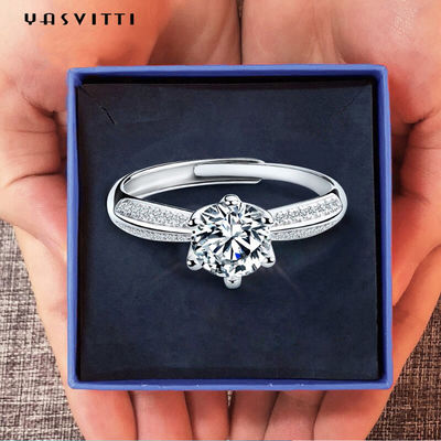кольца диапазона диаманта женщин Moissanite фестиваля обручального кольца диаманта 2.52g 22.1mm