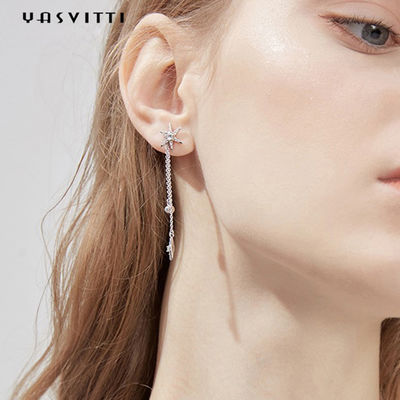 серьги Tassel диаманта звезды серег S925 ювелирных изделий 0.1oz 73.5mm стерлинговые серебряные серебряные
