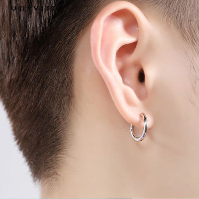 людей серег 316L ювелирных изделий 0.07oz 0.12cm серьги обруча нержавеющей стали стерлинговых серебряных