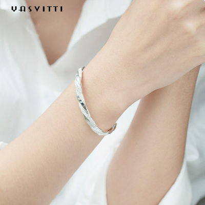 родий браслета тумака извива 3g 13cm покрыл Bangles CZ 925 серебряные