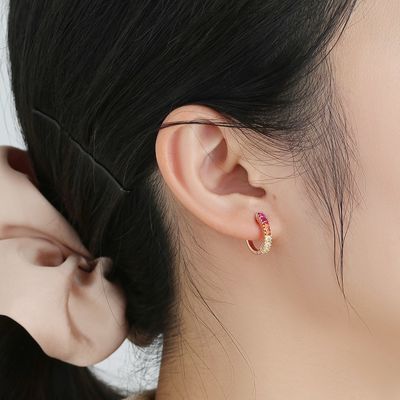 Серьги ювелирных изделий радуги стерлинговые серебряные