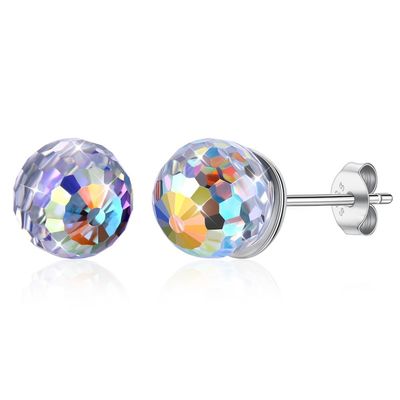 0.6X0.6cm 0,9 SGS серьги стержня шарика Birthstone серег ювелирных изделий грамма стерлинговых серебряных