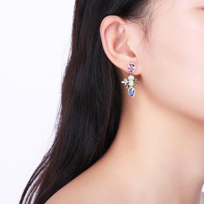 Серьги ювелирных изделий подарка диаманта стерлинговые серебряные