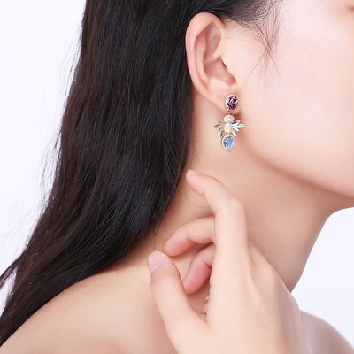Серьги ювелирных изделий подарка диаманта стерлинговые серебряные