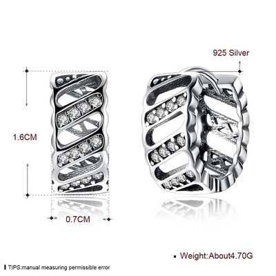 SGS серег стержня кроны серег ювелирных изделий 0.17oz 1.6cm стерлинговый серебряный Hypoallergenic