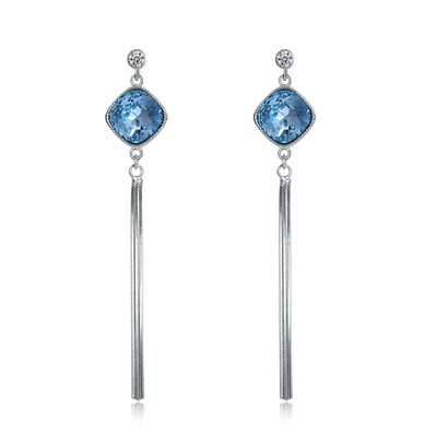 SGS серьги падения Tassel серег ювелирных изделий 0.19oz 7.1cm стерлинговый серебряный Unisex
