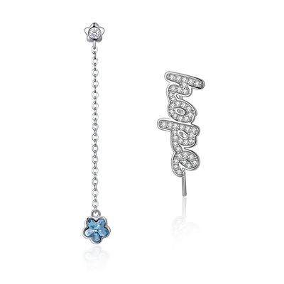 серьги цветка диаманта падения сплава серег падения Tassel 3.7g 2.3in Unisex