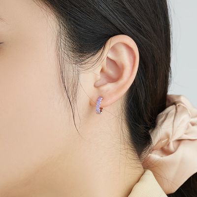 Продетые нитку стержни сердца серег сердца грамма 0.15mm CZ 0,85 стерлинговые серебряные