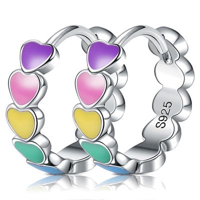 Продетые нитку стержни сердца серег сердца грамма 0.15mm CZ 0,85 стерлинговые серебряные