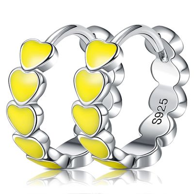 Продетые нитку стержни сердца серег сердца грамма 0.15mm CZ 0,85 стерлинговые серебряные