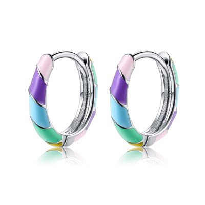 2.5x20mm ODM серег обруча серег S925 ювелирных изделий 1 грамма стерлинговый серебряный красочный