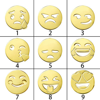 ожерелье имени ожерелья S925 золота 1.8ft 0.07oz Emoji мемориальное начальное