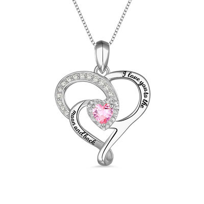 SGS ожерелья Birthstone луны бриллиантового колье 0.14oz 0.2in сформированный сердцем
