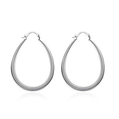 Платина покрыла ровные обручи золота круга 14k 30×21mm для дамы женщин